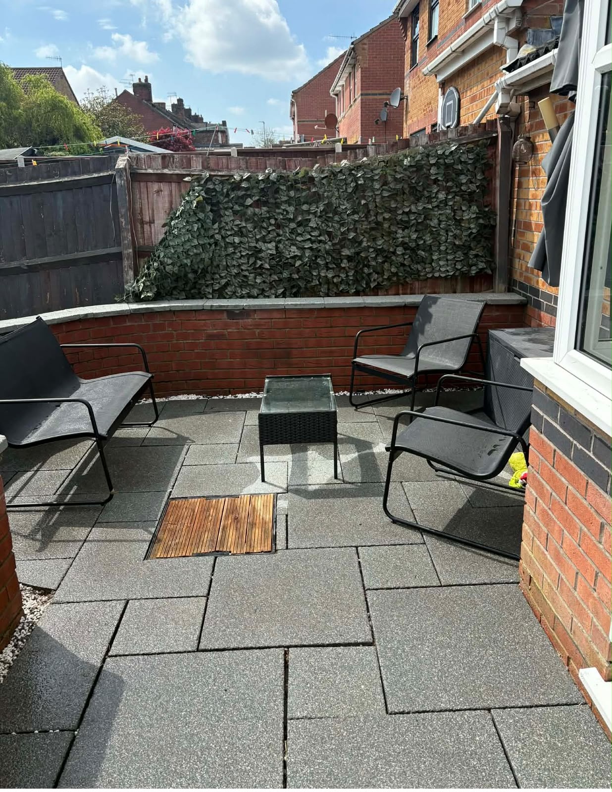 Rear patio deep cleaned and ready to enjoy again
